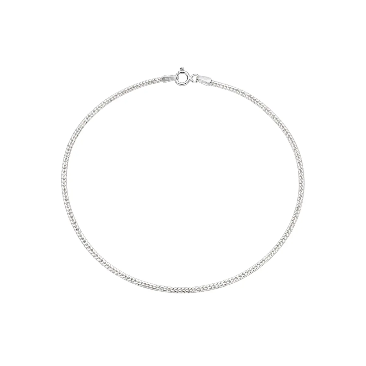 Elegant 925 Sterling Silver Anklet For Women Braided Chain Design